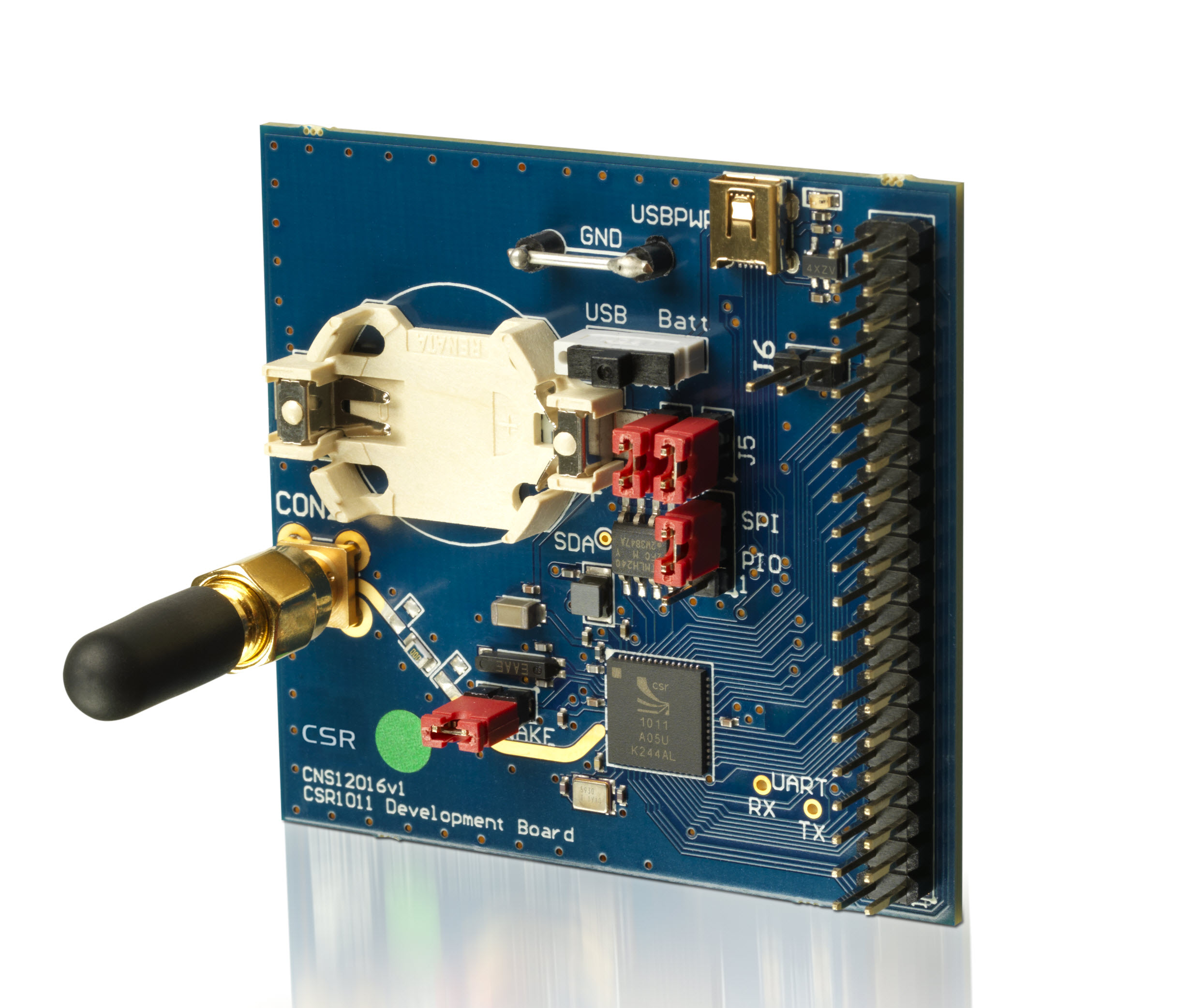 Figure 2: The CSR1011 development board gives developers full access to the chip’s features